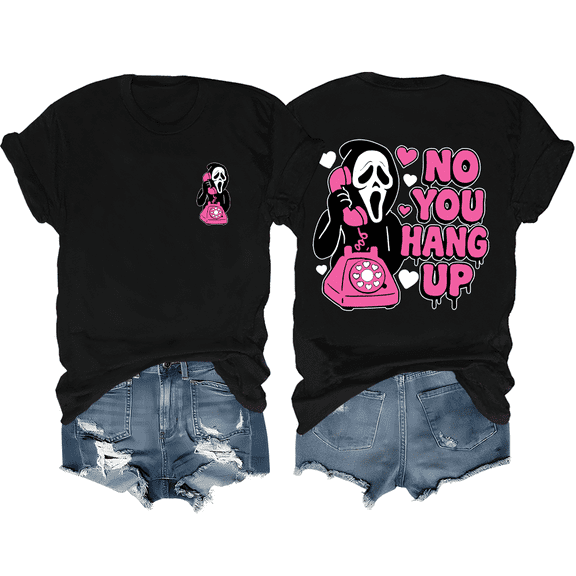 Halloween No You Hang Up Shirt Cute Spooky Ghostface Shirt Unisex