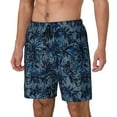 thumbnail image 2 of Uemuo Hawaiian Style Pattern Mens Swim Trunks Quick Dry Board Shorts with Mesh Lining, Stretch Beach Shorts Quick Dry No-Chafing Board Shorts-Large, 2 of 9