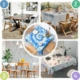thumbnail image 4 of Blue Tie Dye Pattern Square Tablecloth,Waterproof Square Table Cover,Wipeable Spillproof Washable Table Cover for Home Kitchen Party Decor 42"X42"(107x107cm), 4 of 6