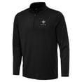thumbnail image 2 of Men's Antigua  Black New Orleans Saints Reprocess Quarter-Zip Top, 2 of 4