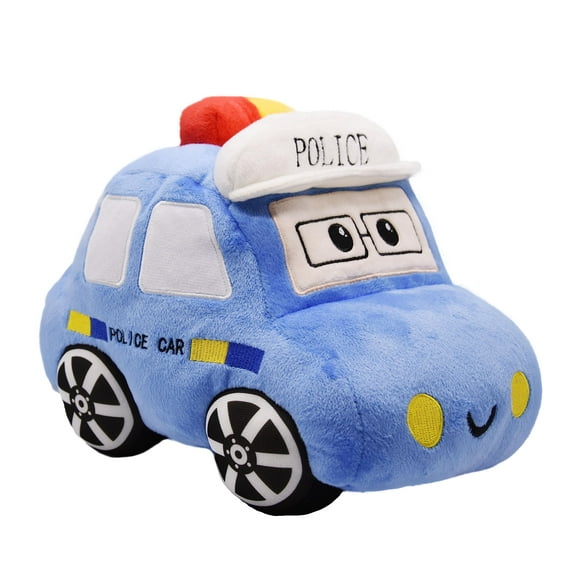 Soft Plush Police Car Stuffed Toy Super Cute Blue Squad Cars Plushie Excellent Gifts for Kids or Birthday Party 11 Inches (Police Car)