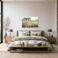 thumbnail image 2 of Retro Landscape Wall Art Wildflower Field Farmhouse Painting Prints French Country Canvas Pictures Rustic Wall Decor for Living Room Framed(1, (12.00" x 18.00")), 2 of 6