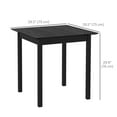 thumbnail image 3 of HOMCOM Table à Manger Carrée avec Cadre en Bois pour Salle à Manger Noir, 3 of 10