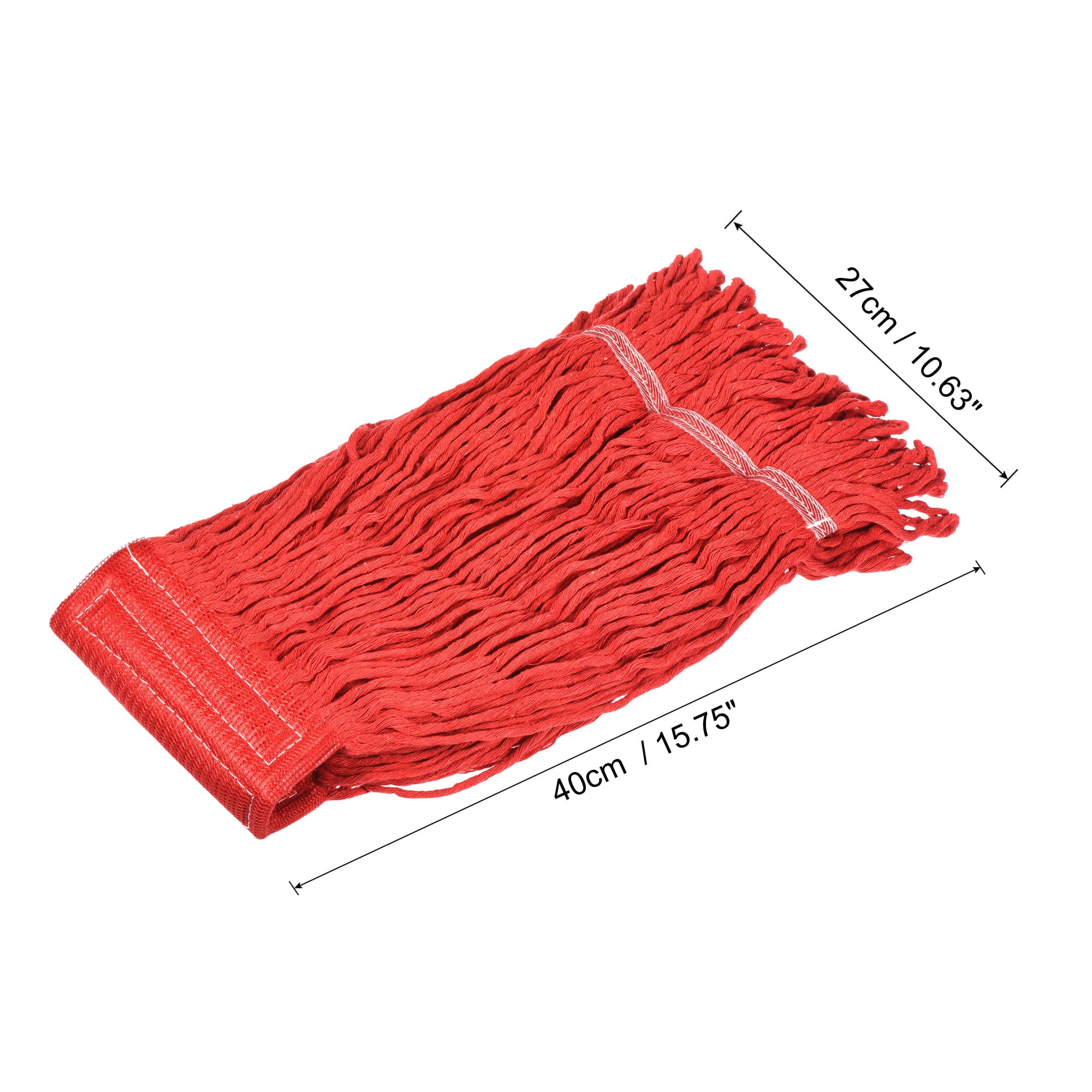 Unique Bargains Commercial Mop Heads Replacement Made Of Cotton Yarn Red