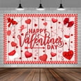 thumbnail image 4 of Valentines Day Backdrop, Valentines Romantic Pink Rustic Wood Red Love Hearts Cupid Backdrops for Photography, Happy Valentine's Day Party Decoration Background Banner Photo Booth Props,6X4ft, 4 of 5