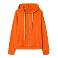 thumbnail image 4 of Women's Full Zip Up Hoodie Long Sleeve Hooded Sweatshirts Pockets Jacket Coat for Women, 4 of 7