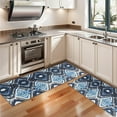 thumbnail image 3 of Kitchen Rugs Sets Of 2,Blue Ethnic Geometric Pattern Anti Fatigue Kitchen Mat Rugs Non Slip Washable,Decorative Kitchen Floor Mats for Kitchen,Sink,Laundry,17"X47", 3 of 5