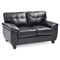 thumbnail image 3 of Glory Furniture Gallant Faux Leather Loveseat in Black, 3 of 6
