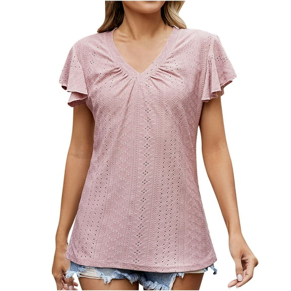 TAGOLD Womens Summer Plus Size Tops,Tops for Womens,Women's Fashion Solid Color Round Neck Comfortable Loose T-shirt Sleeveless Blouse Casual Tops