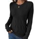 thumbnail image 1 of Suéteres de Punto para Mujer, Estilo Pullover, Larga, Moda Otoño Negro L, 1 of 9