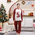 thumbnail image 2 of Odeerbi Christmas Pajamas for Family Holiday Long Sleeve Family Christmas Pajamas Matching Sets Dad Parent Child Printed Loungewear Set Two-Piece Sleepwear Xmas Family Matching PJs Set Red, 2 of 4