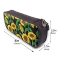 thumbnail image 3 of Lsque Sunflower 1 Printed Big Capacity PU Leather Pencil Case Large Pencil Pouch Stationery Pen Bag Pencil Holder for Teen, 3 of 6