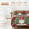 thumbnail image 6 of Christmas Gnome 4 Piece Duvet Cover Set Twin Size Red Xmas Dwarfs Pine Trees Black Red Plaid Soft Bedding Set Comforter Cover, 1 Duvet Cover 1 Flat Sheets and 2 Pillowcases, 6 of 9