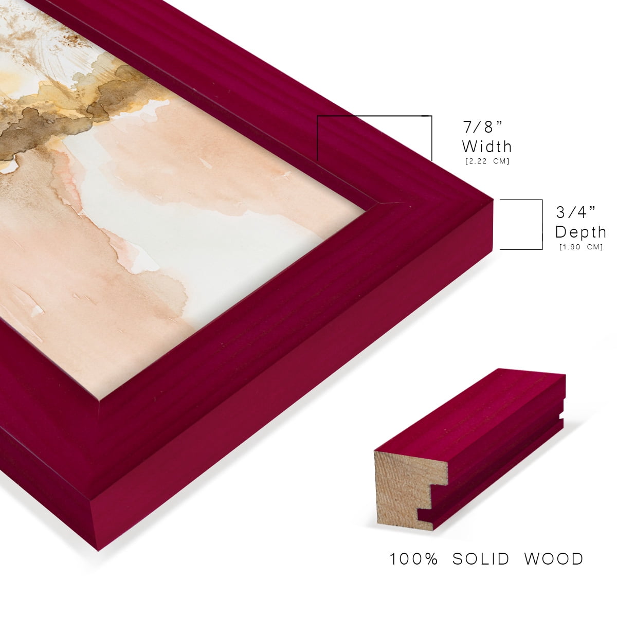 Sun Kissed Earth I - Framed Print w/glass - Cherry Red