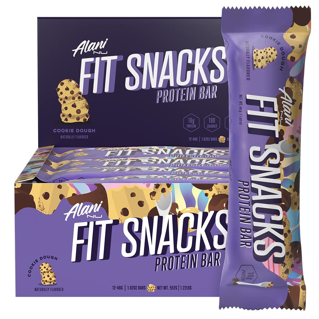 Alani Nu Fit Snack Protein Bar, GlutenFree Bars, 16g Protein, Low