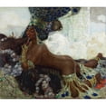 thumbnail image 2 of Leo Putz 17x15 Black Ornate Wood Framed Double Matted Museum Art Print Titled - Tajrey (1903), 2 of 5