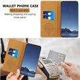 thumbnail image 3 of Leather For Apple iPhone 16 6.1-inch Case , Stitching design Flip  Wallet Leather Case With Card Holder Magnetic Closure Shockproof Kickstand Protective Phone Cases Cover,Wine red,For iPhone 16, 3 of 7