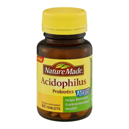 Nature Made Acidophilus Probiotic Dietary Supplement Tablets, 60 count