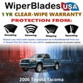thumbnail image 2 of 2006 Toyota Tacoma Beam Wiper Blades Wipers w/1yr Warranty (Set of 2) (WiperBladesUSA), 2 of 5