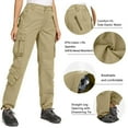 thumbnail image 5 of TRGPSG Women's Cargo Pants with 8 Pockets Cotton Casual Work Pants Y2k Camo Cargo Pants(No Belt),Khaki 4, 5 of 11