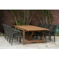 Amazonia Landau Teak Finish 9 Pieces Extendable Patio Dining Set