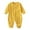 Yellow, variant on lnmuld Unisex Long Sleeve Romper Bodysuit Soft Comfortable Homewear Outfit for Baby Boys and Girls Size:3-6 Months