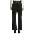 thumbnail image 3 of Allegra K Women's High Waist Velvet Bell Bottom Pants with Pockets, 3 of 6