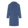 thumbnail image 5 of Atogsazn Womens Fuzzy Winter Coat Fleece Long Sleeve Thick Warm Jacket Button Down Tops Outerwear Clothing Outfit 01-Blue XXL Fashion, 5 of 8