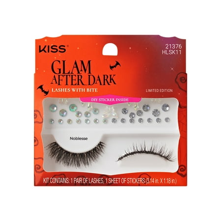 KISS Halloween False Eyelashes, ‘Noblesse’, 12mm, Light Volume, 1 Pair KISS Lashes