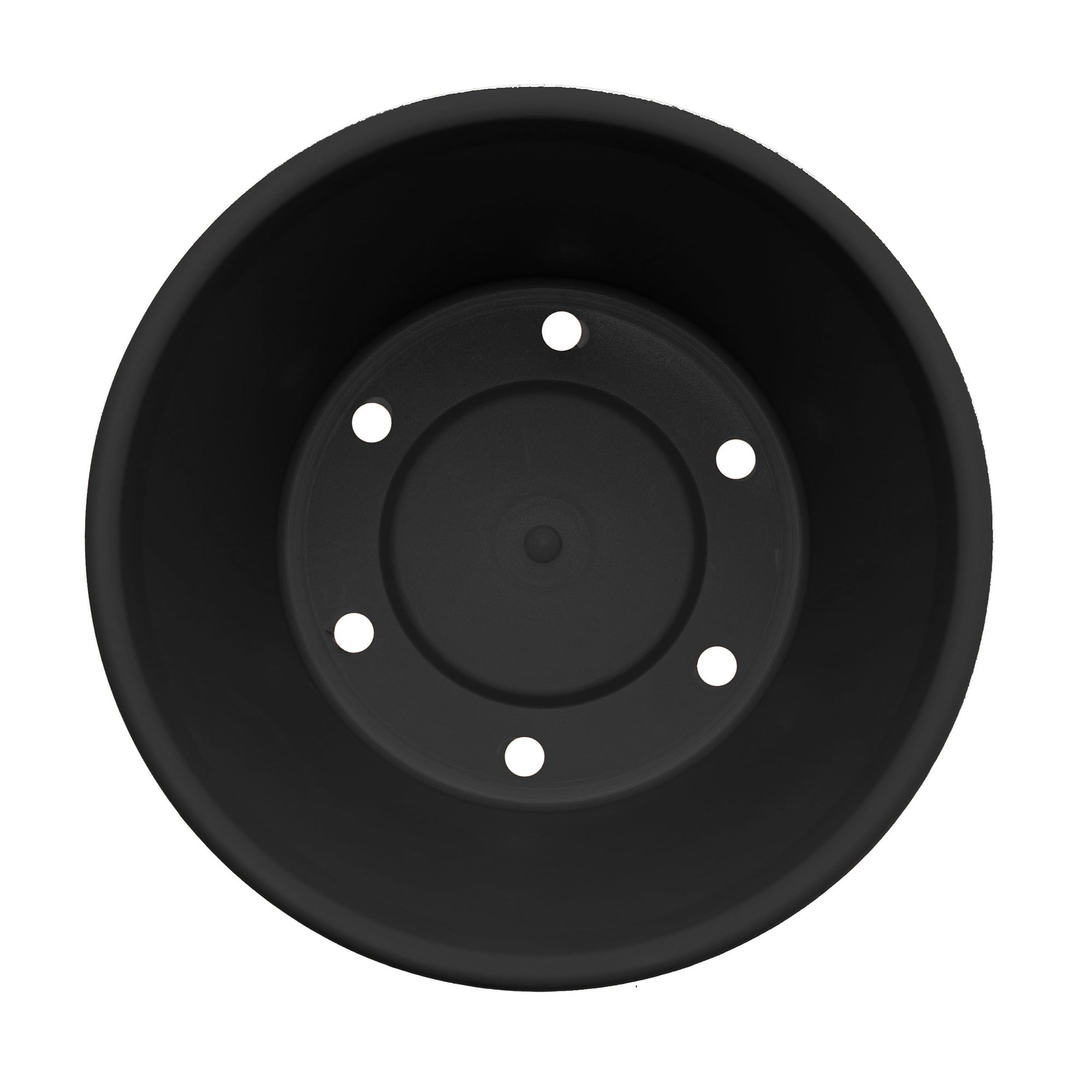 Bloem Terra Pot Round Planter: 24" - Black, (Saucer Not Included) Durable Resin Pot, for Indoor and Outdoor Use, 16 Gallon Capacity