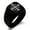 Black, variant on Stainless Steel Jerusalem Cross Engraved Square Flat Top Biker Style Polished Signet Ring
