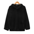 thumbnail image 2 of Puliio Womens Hoodies Cute Bear Shape Long Sleeve Fuzzy Hooded Sweatshirts Coat Warm Pullover Tops Unisex Casual Loose Solid Color Fall Outwear Hoody Sweater For Women Men, 2 of 9