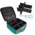 thumbnail image 4 of FORMRS Travel Makeup Bag Large Capacity Train Case Cosmetic Organizer with Adjustable Dividers, Orange Glasses, 4 of 8