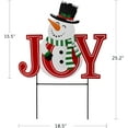 thumbnail image 2 of Morning View Christmas Snowman Joy Yard Stakes Sign Metal Joy Garden Stake Decorations Outdoor Lawn Ornaments Xmas Yard Stake Holiday Winter Wall Decor for Patio Pathway Outside Red 25.2 Inches Tall, 2 of 6