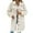 White, variant on Womens Fleece Jacket Women's Fleece Jackets Solid Long Sleeve Cardigan Sweatshirts Open Front Lapel Outerwears Womens Trench Coat Beige L