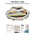 thumbnail image 4 of Tote Bag for Women - Cute Golden Retriever Shoulder Bag - Large Utility Work Duffle Bag with Zipper Handbag for Travel, Work, Sprots, 4 of 5