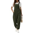 thumbnail image 3 of Frontwalk Women Loose Jumpsuit Dungarees Playsuit Straps Overalls Trousers Ladies Sleeveless Baggy Pockets Pants, 3 of 6