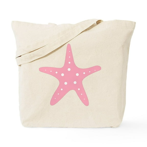 CafePress - Pink Starfish Tote Bag - Unisex Canvas Tote Bag, Beige, 1-Piece