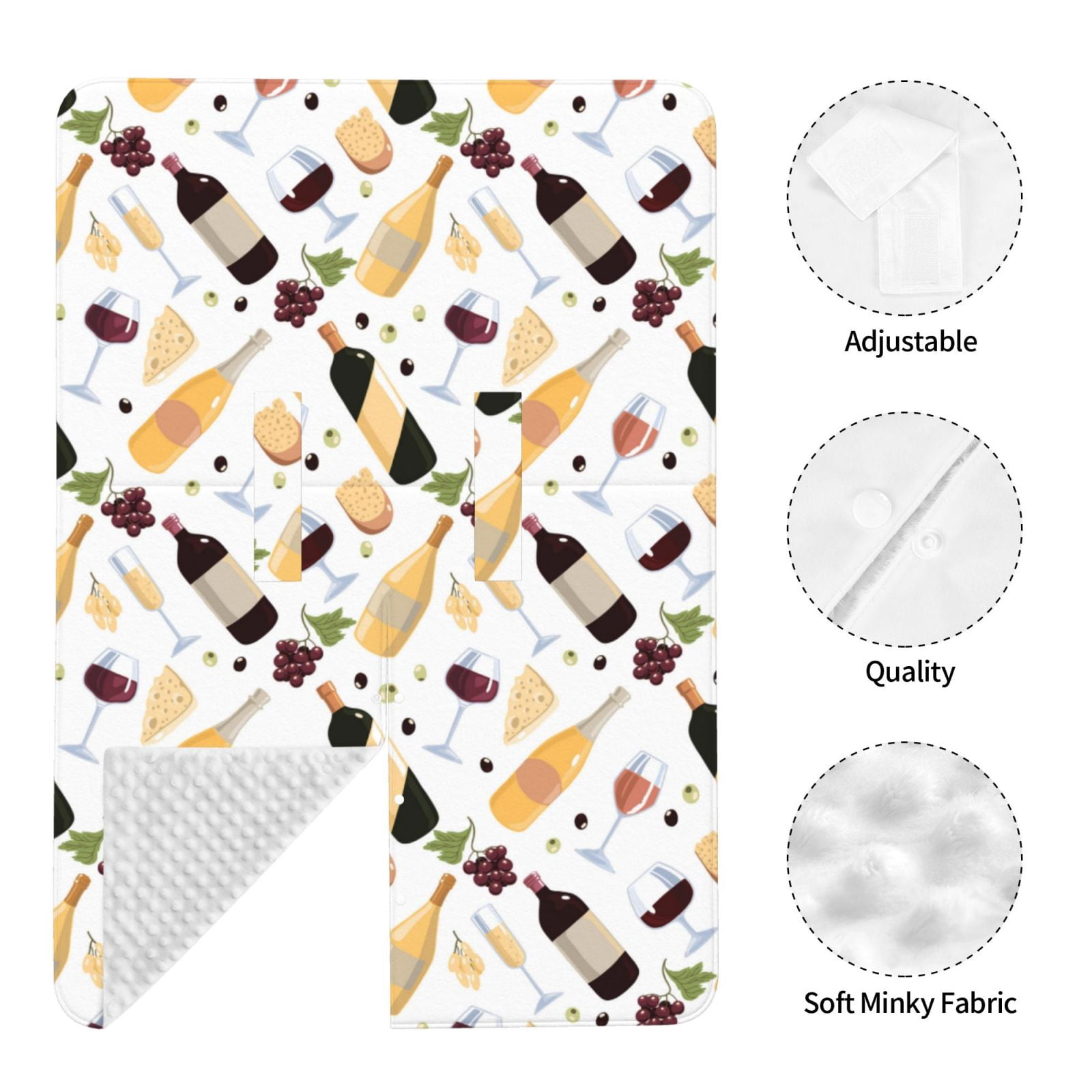 Car Seat Cover Baby - Wine Bottle Print No.9037 Breathable Infant Car Seat Cover for Baby Carseat, Lightweight Comfort Baby Essentials Must Haves Newborn Stuff for Girl Boy