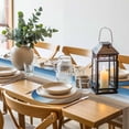 thumbnail image 6 of Blue Brown Round 13 Inch Placemats Set of 4, Gradient Wood Grain Farmhouse Country HeatResistant Non Slip Place Mats for Dining Table, Wipeable Braided Kitchen Table Mats for Housewarming, 6 of 9