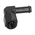 thumbnail image 1 of Adaptador De Montaje De Línea De Combustible, Negro Anodizado, Resistente A La Presión Firme, Extremo De Manguera De Línea De Combustible De 90 , Hembra 6AN A 3/8 Pulgadas, 1 of 7