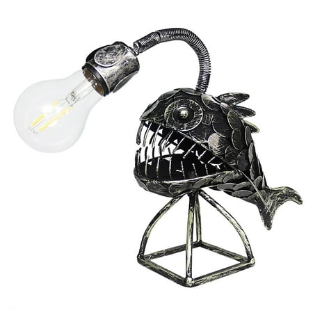 

Mackneog Sharks Night Light Rustic Style Fish Statue Lighting Desk Lamp，Gift on Clearance