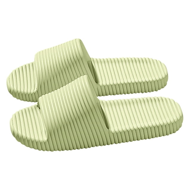 MIASHUI Summer Bathroom Slippers for Womens Casual Comfortable Slides Sandals,Green,6