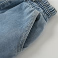 thumbnail image 4 of Kkkded Kids Toddler Denim Jean Shorts for Girls Summer Cotton Baby Denim Shorts Elastic Soft Comfort Pants Shortie Shorts for 1-8Years, 4 of 8
