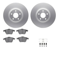 Dynamic Friction Company Front Geospec Brake Rotors with 5000 Euro Ceramic Brake Pads includes Hardware 4612-54019