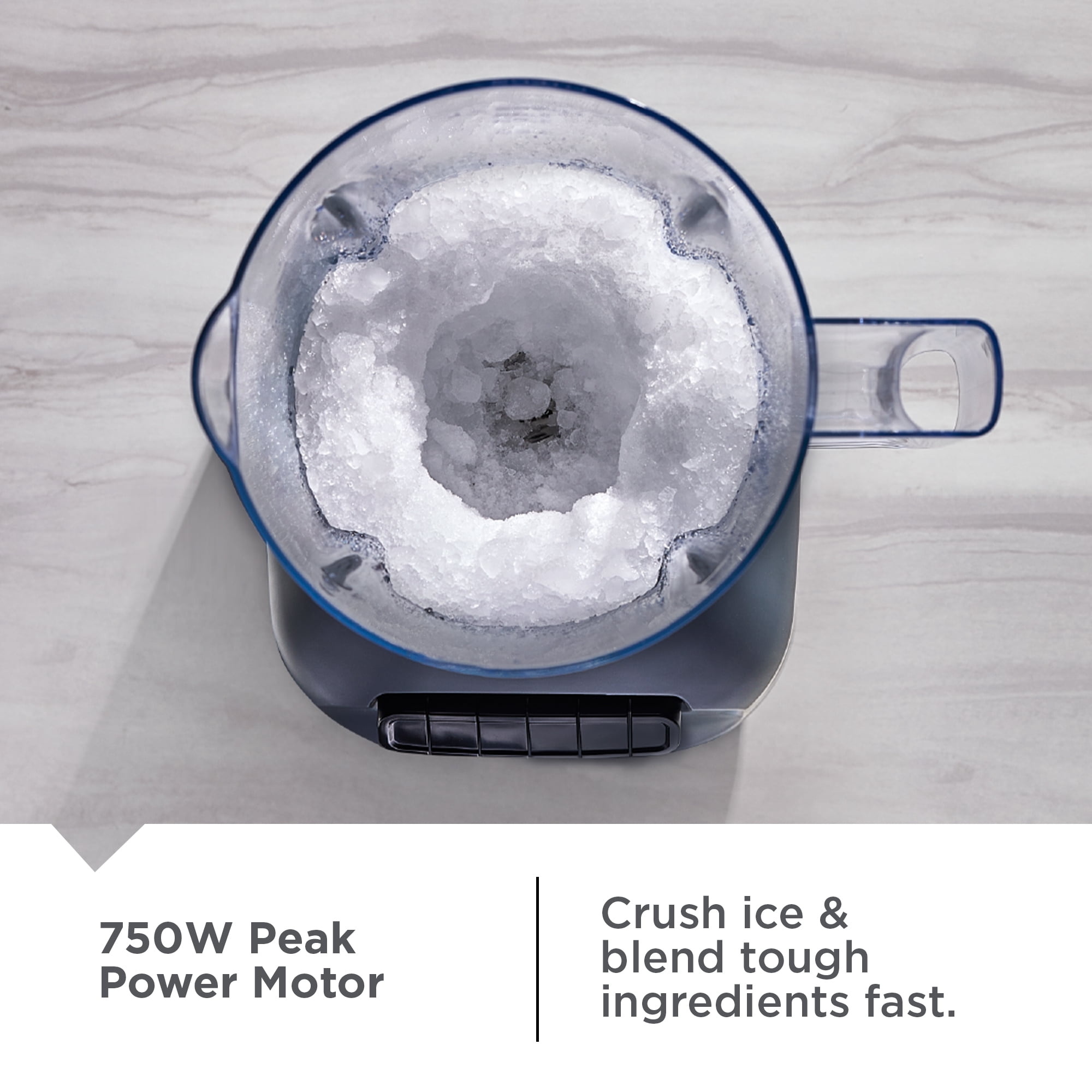 BLACK+DECKER Ice Crush Blender, 56 oz Plastic Jar, 750W, 6-Tip Blade, 8 Speeds + Pulse