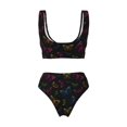 thumbnail image 5 of Daiia Butterfly Women's Bikini Set Two Piece Swimsuit High Waisted Bikini Adjustable Straps Bikini Perfect for Beach, Pool, and Summer Vacation-Medium, 5 of 9