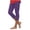 Dark Purple, variant on 3/4 Leggings for Women Yoga Tights Tummy Control Work Out Exercise Yoga Pants Summer Bottoms (Black, M)