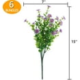 thumbnail image 2 of ZOELNIC Artificial Daisies Flowers for Garden, UV Resistant Fake Greenery Decor for Window Indoor Office 6 PACK, Purple, 2 of 7