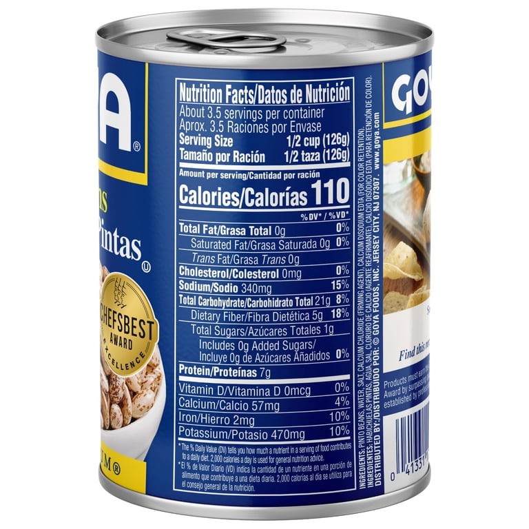 GOYA Pinto Beans 15.5 Oz - For Latin and Mexican Dishes, Frijoles